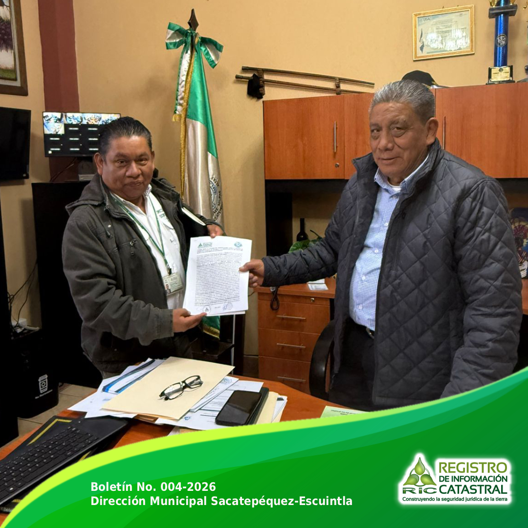 Boletín No 004-2026  Dirección Municipal Sacatepéquez – Escuintla