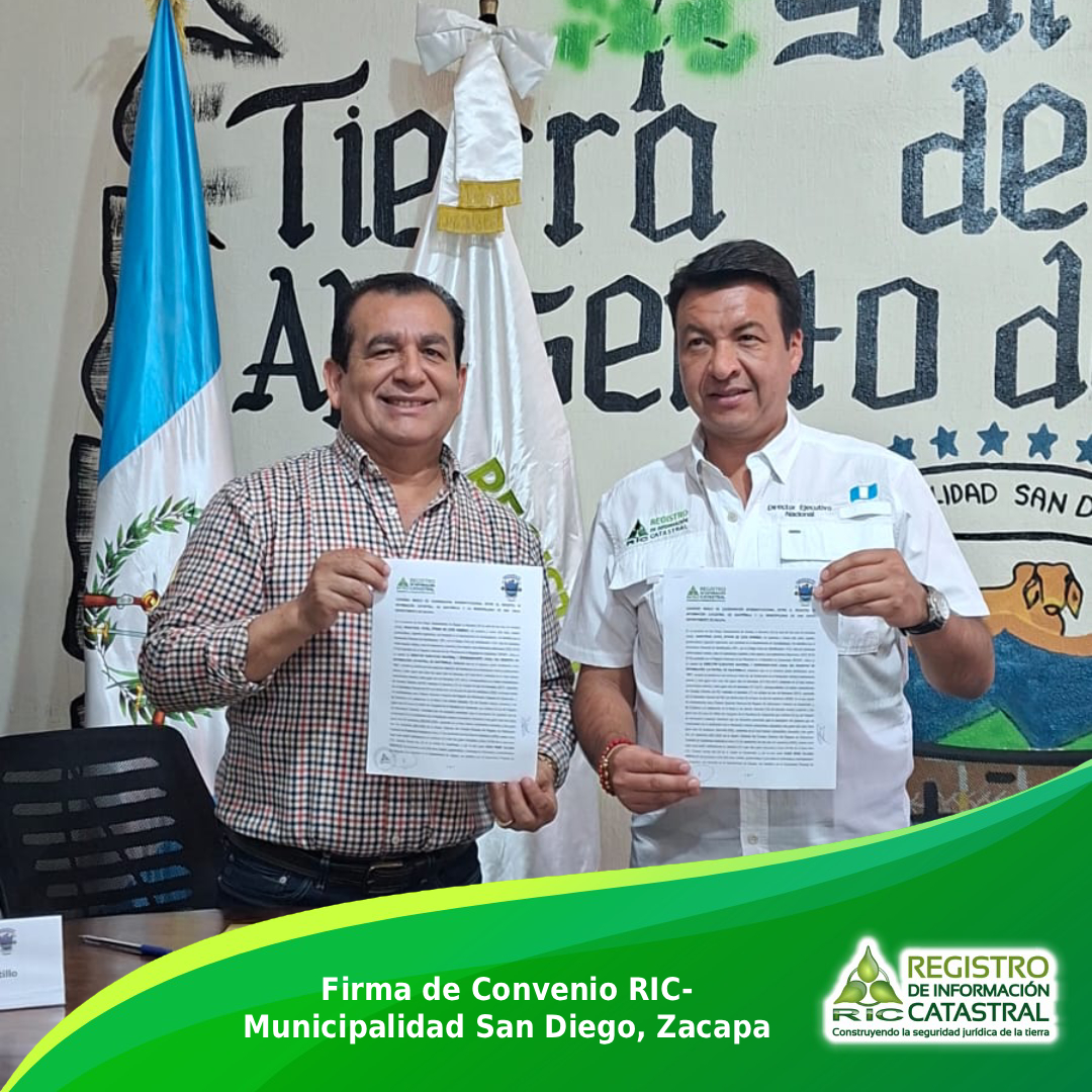 Firma de Convenio RIC-Municipalidad San Diego, Zacapa