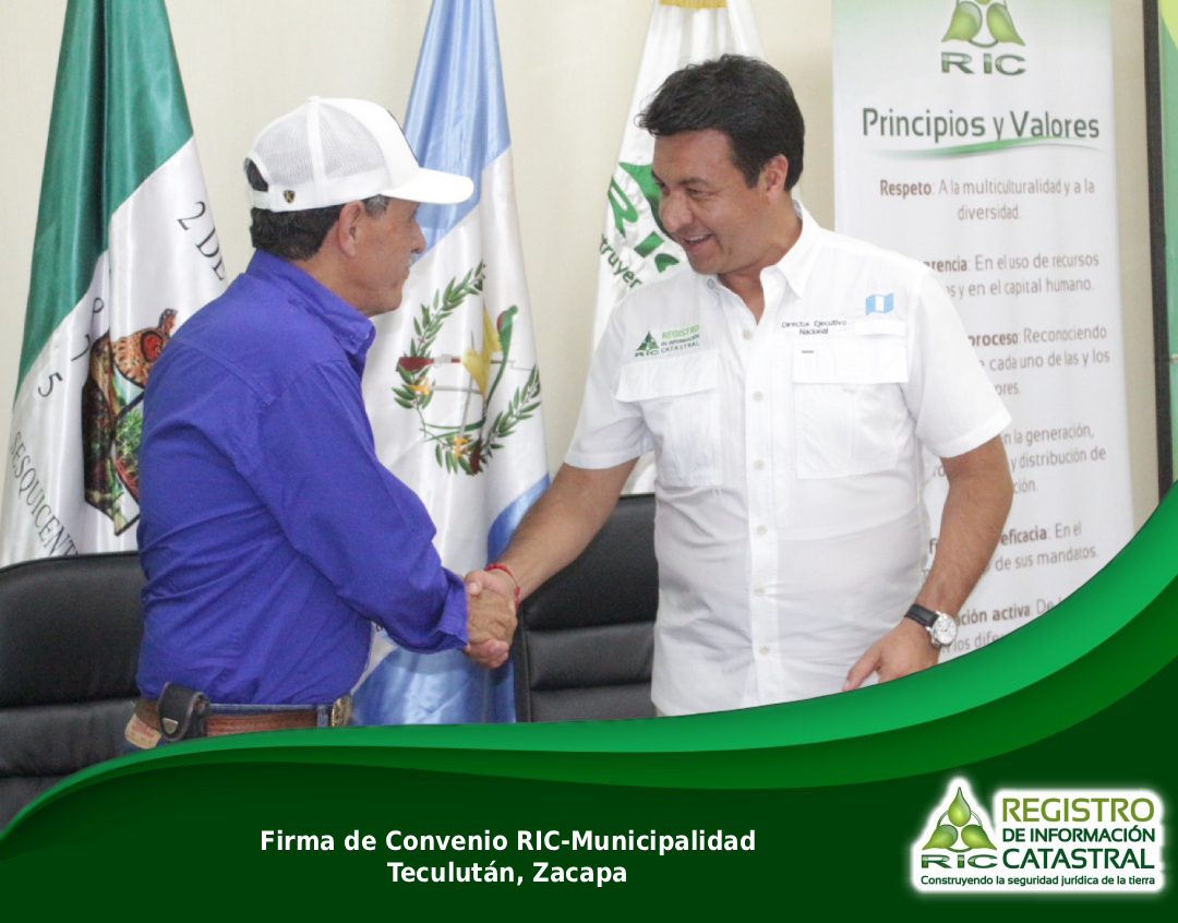 Firma de Convenio RIC-Municipalidad de Teculután