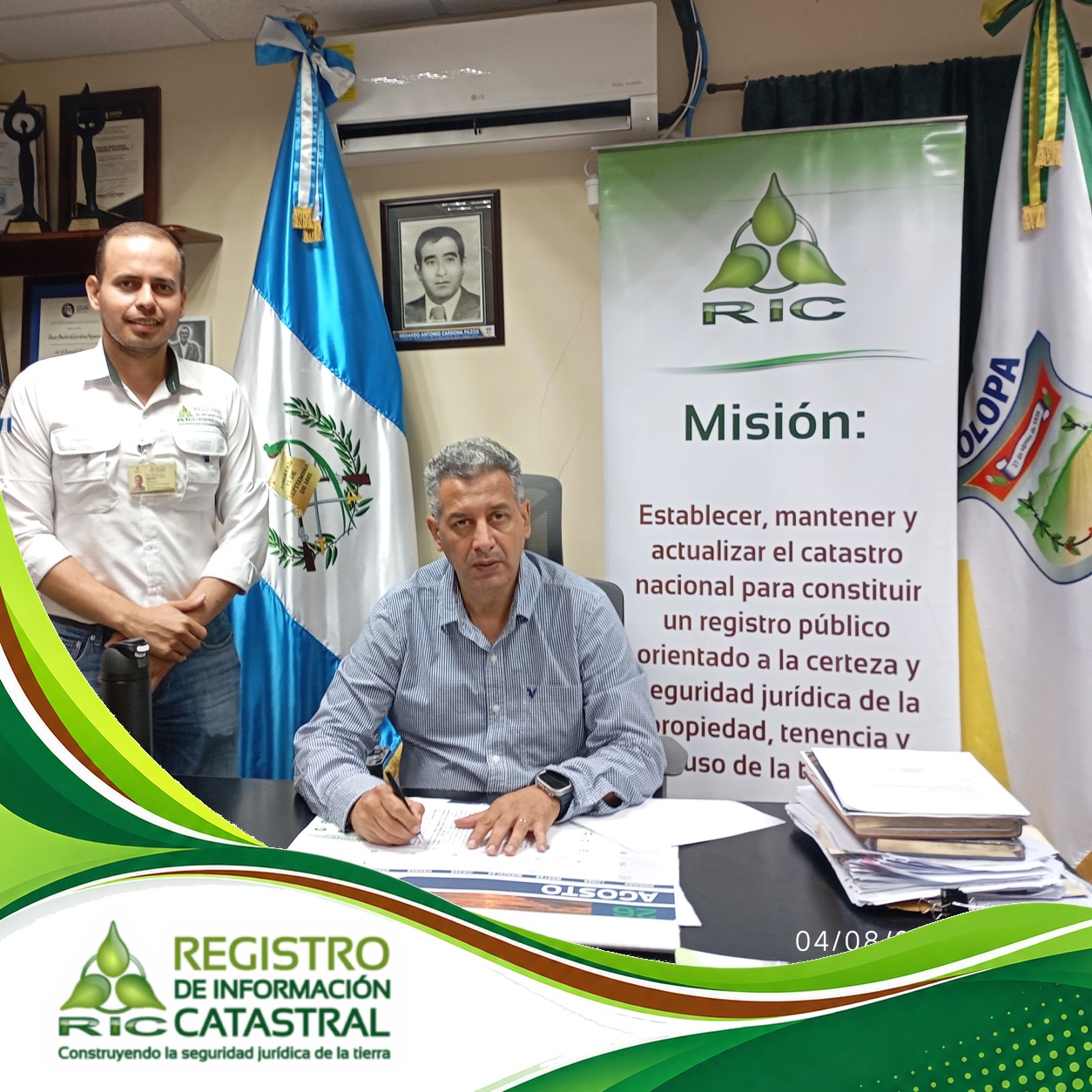 FIRMA CONVENIO MARCO DE COORDINACIÓN INTERINSTITUCIONAL ENTRE EL REGISTRO DE INFORMACIÓN CATASTRAL Y MUNICIPALIDAD DE OLOPA, CHIQUIMULA